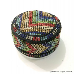 Multi Color Round Full Sindhi Nagina /  Zircon Cap or Topi MKC-571
